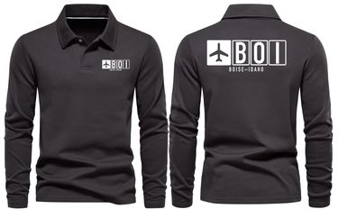 BOI AIRPORT LONG SLEEVE POLO